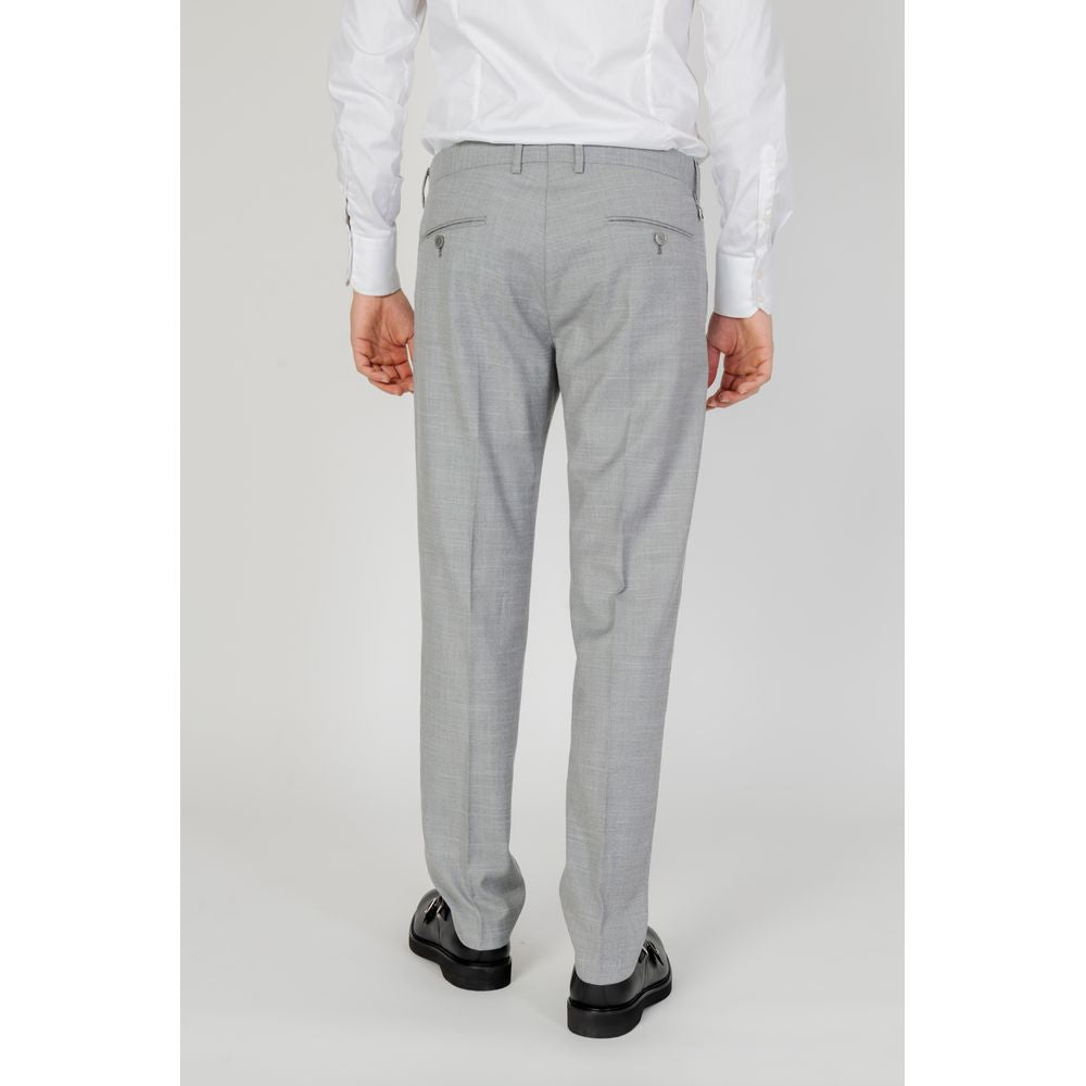 Gray Polyester Pant - ventzia
