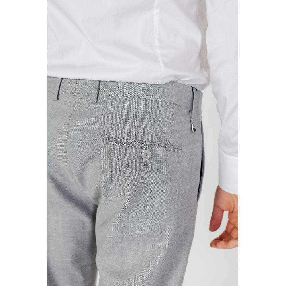Gray Polyester Pant - ventzia