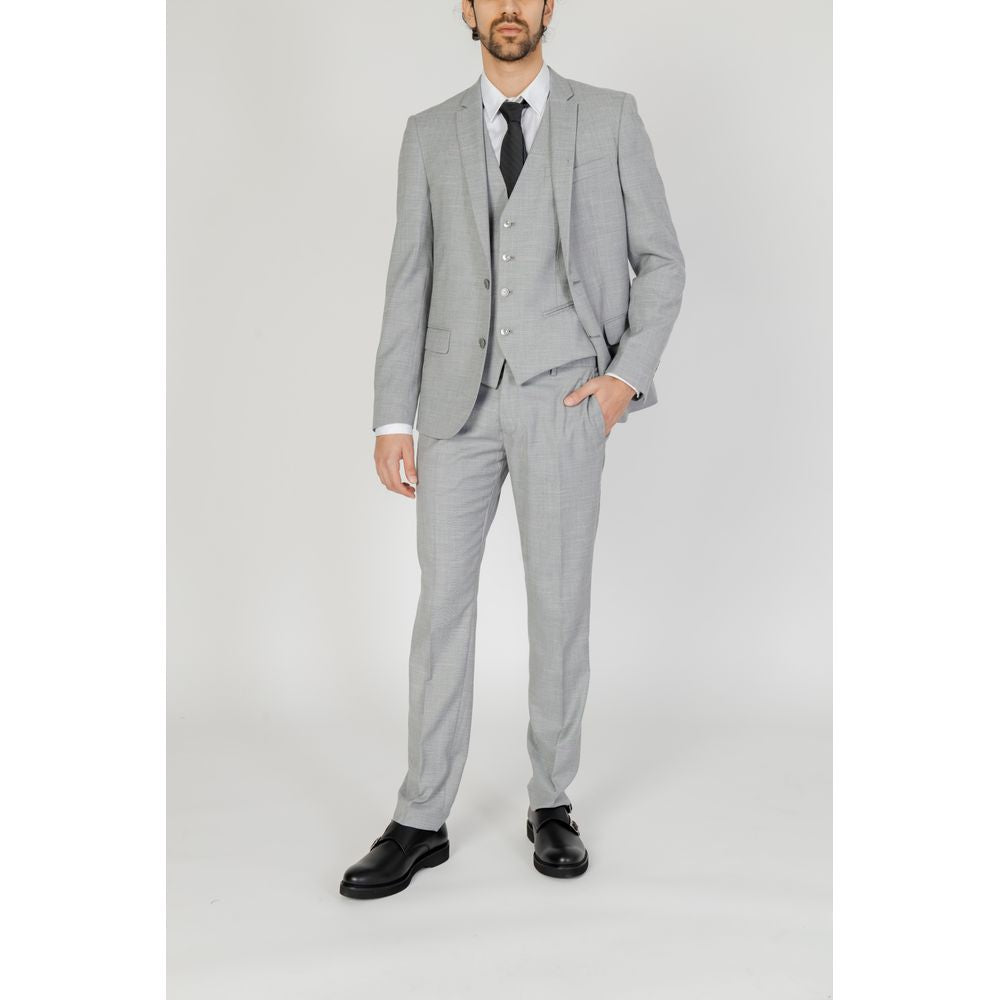 Gray Polyester Pant - ventzia