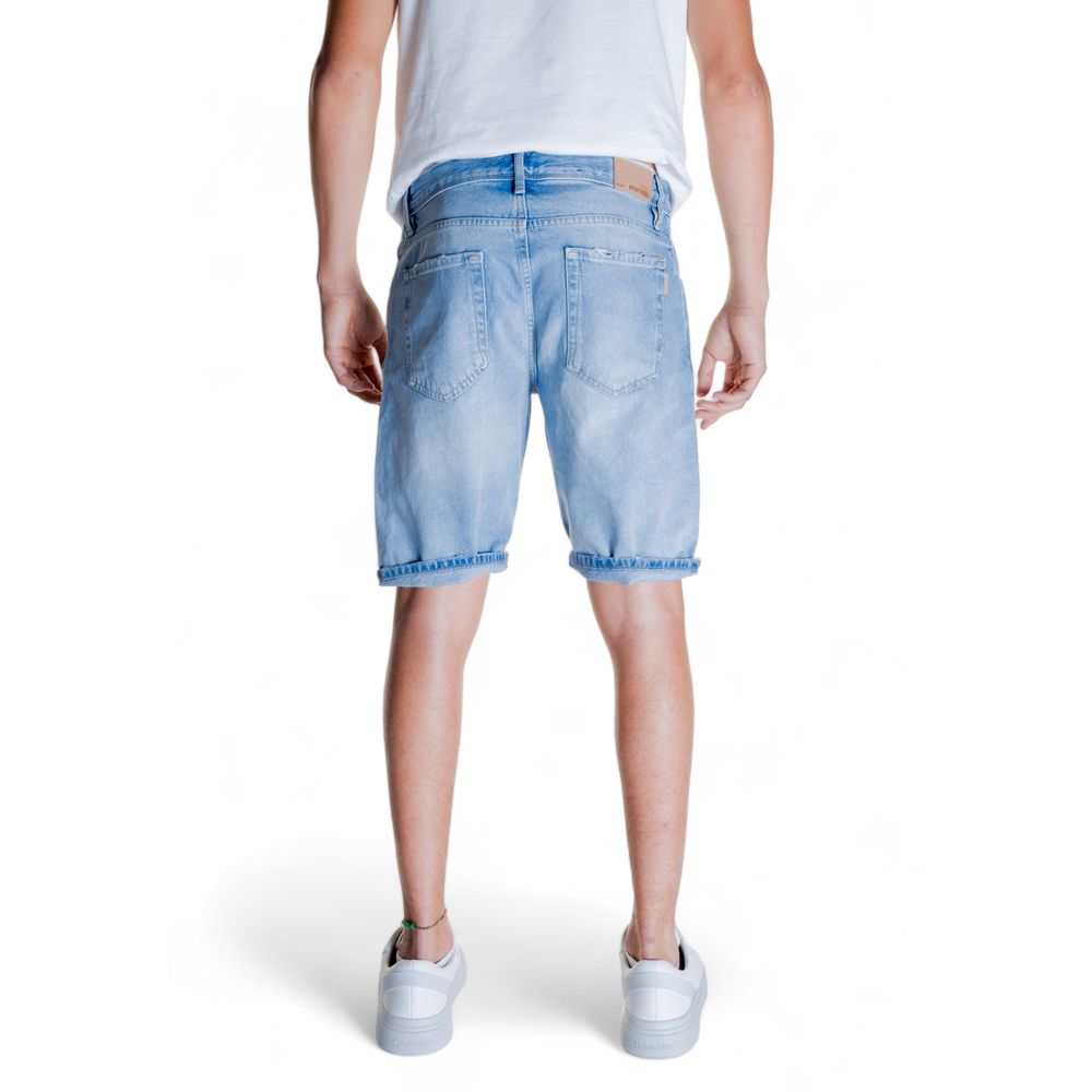 Light Blue Cotton Bermuda - ventzia