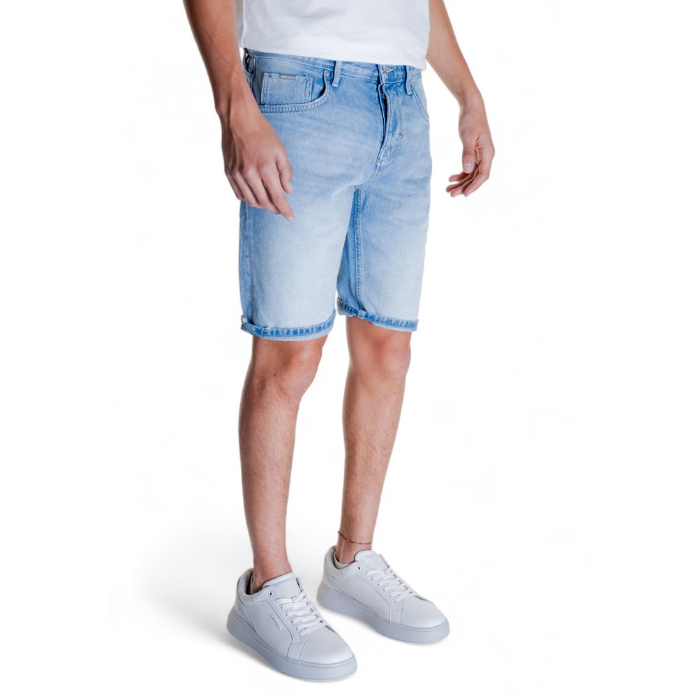 Light Blue Cotton Bermuda - ventzia