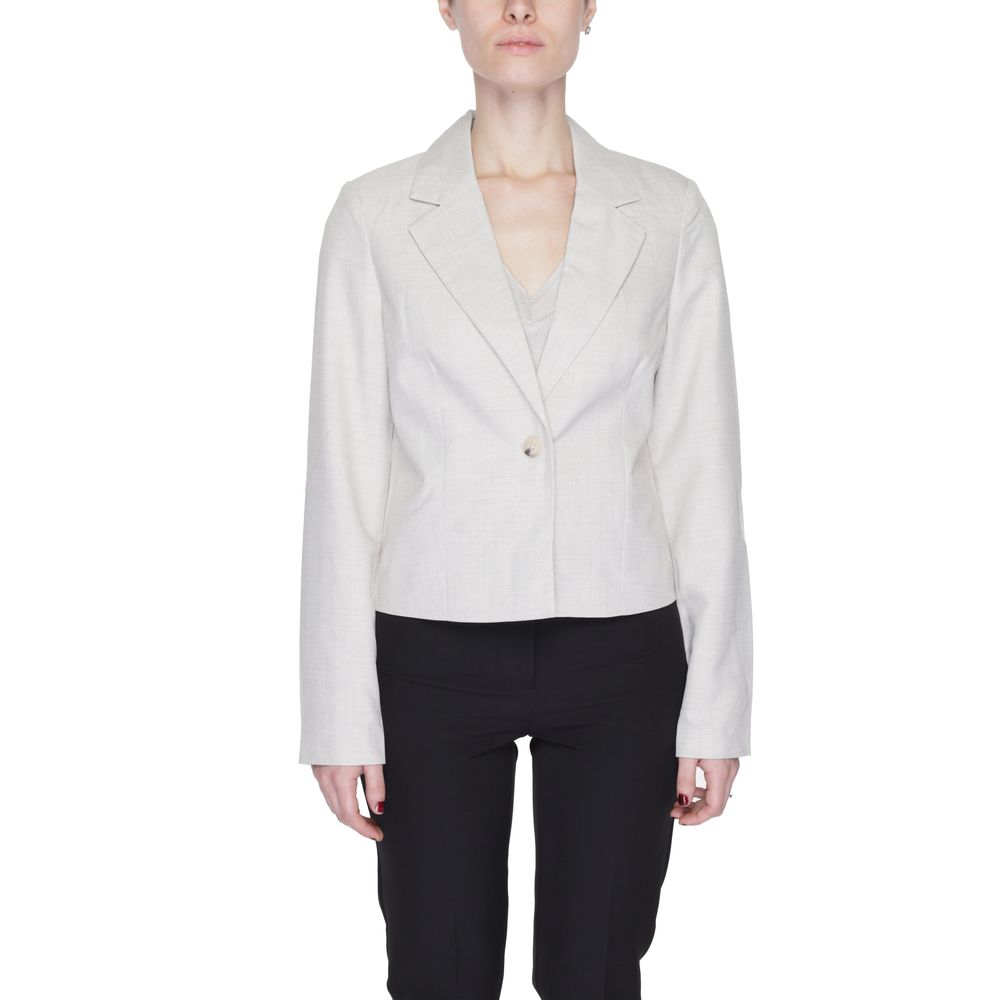 Gray Polyester Blazer