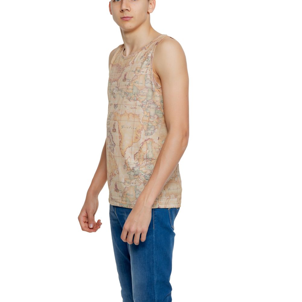 Beige Polyester Tank Top - ventzia