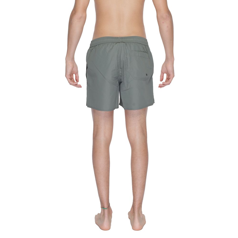 Green Polyester Swim Short - ventzia