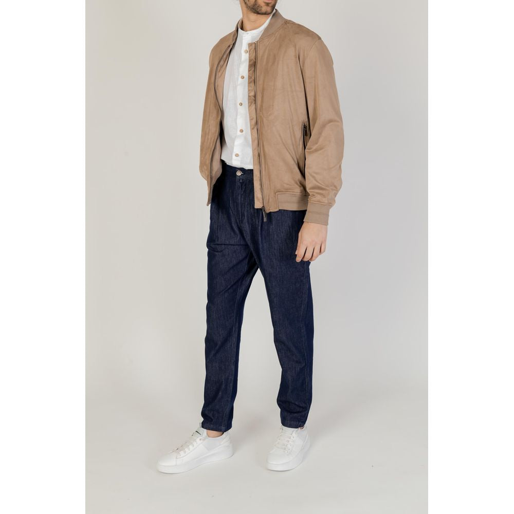 Brown Polyester Jackets & Coat
