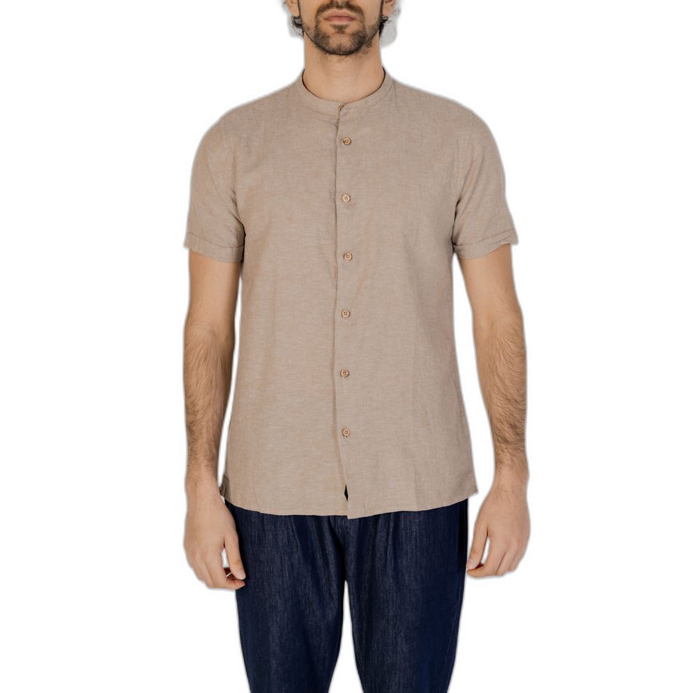 Beige Linen Shortsleeve - ventzia