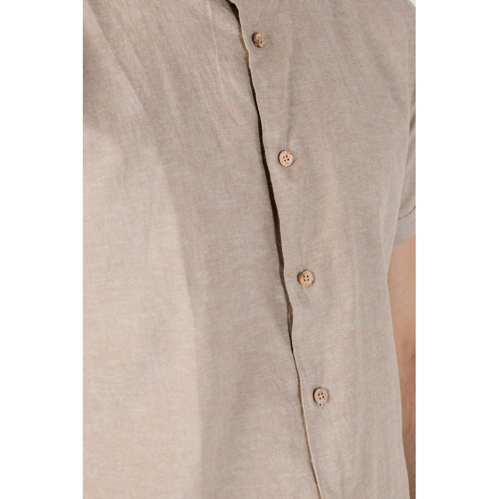 Beige Linen Shortsleeve - ventzia