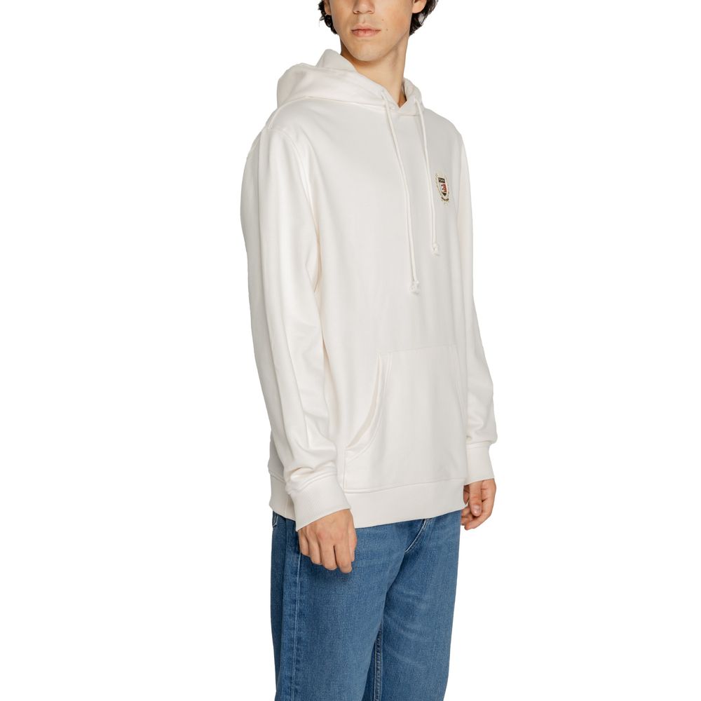 White Cotton Hoody - ventzia