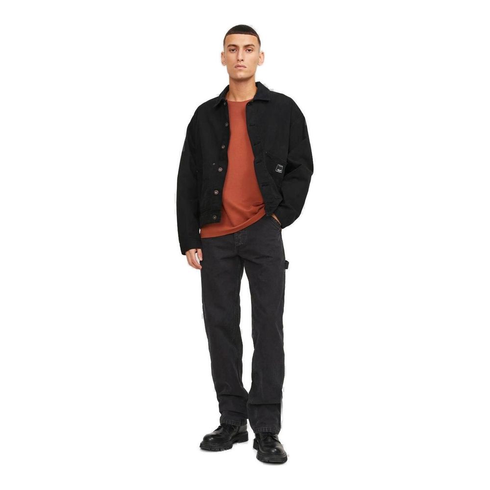 Black Cotton Relaxed Fit Jean - ventzia