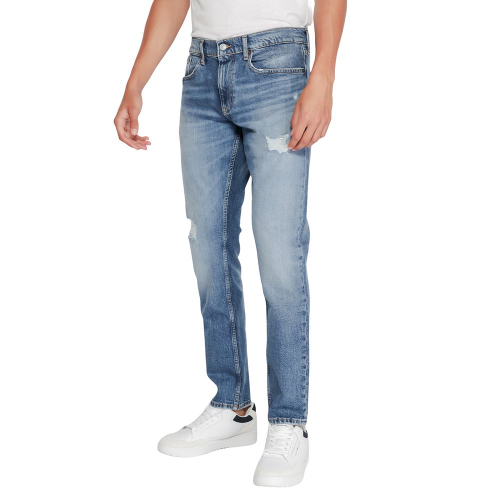 Blue Cotton Slim Fit Jeans