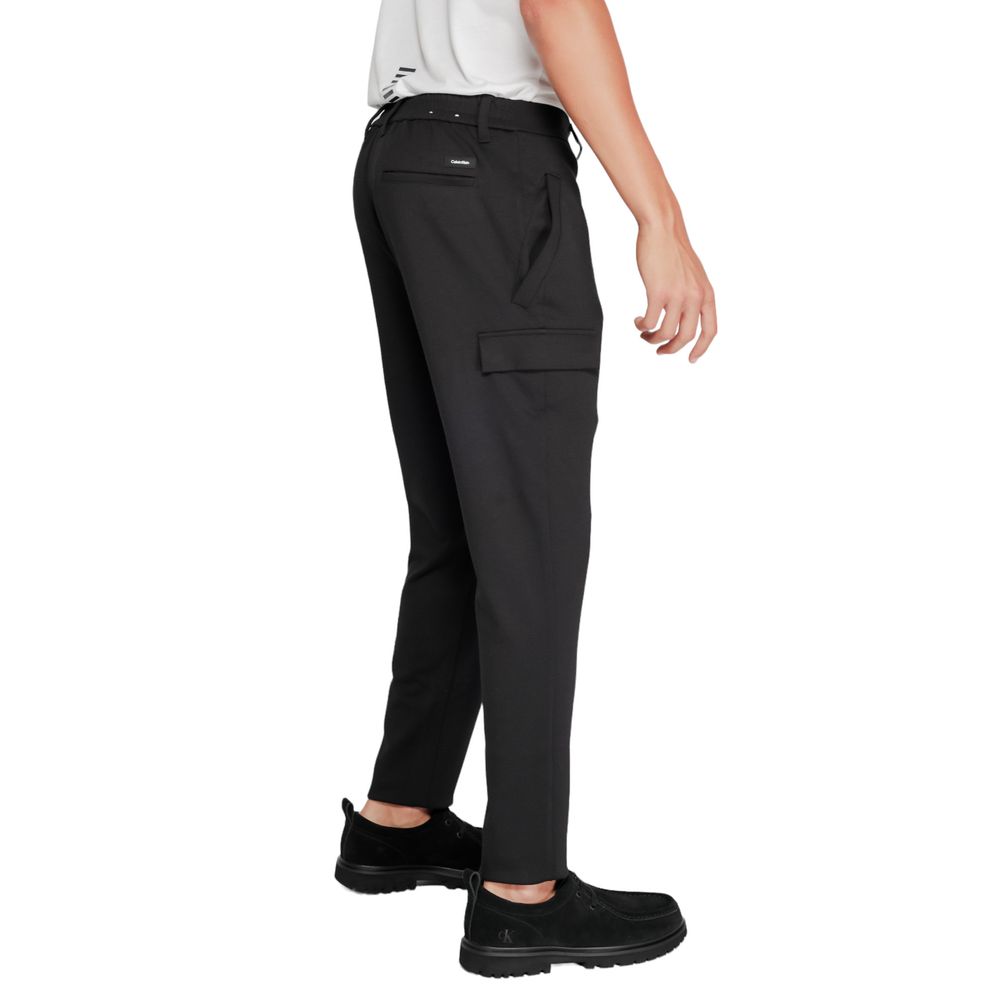 Black Recycled Polyester Joggers Workout Pant - ventzia