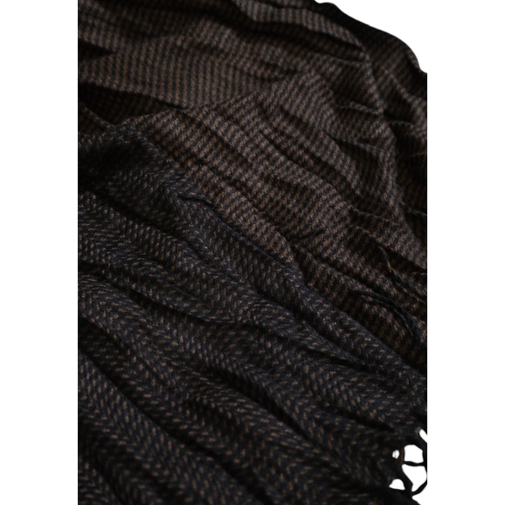 Brown Polyester Scarf - ventzia