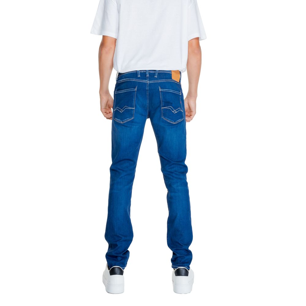 Blue Cotton Relaxed Fit Jean - ventzia