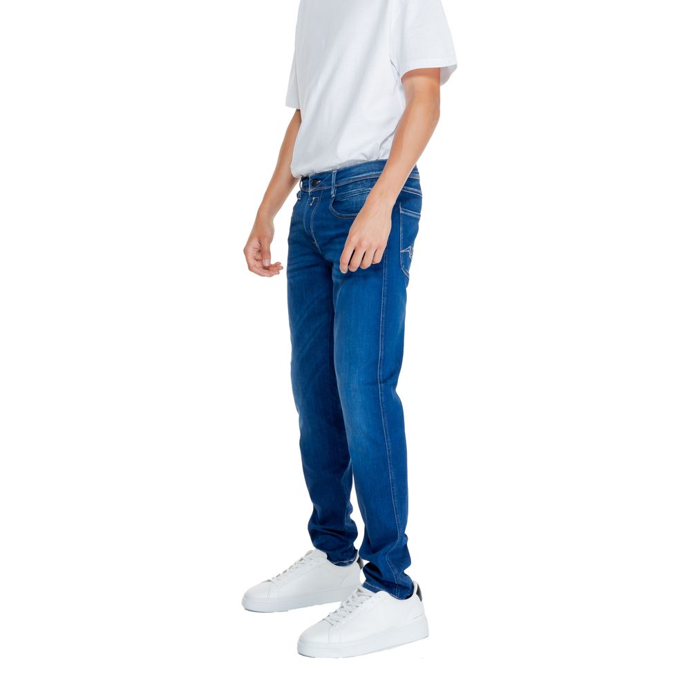 Blue Cotton Relaxed Fit Jean - ventzia