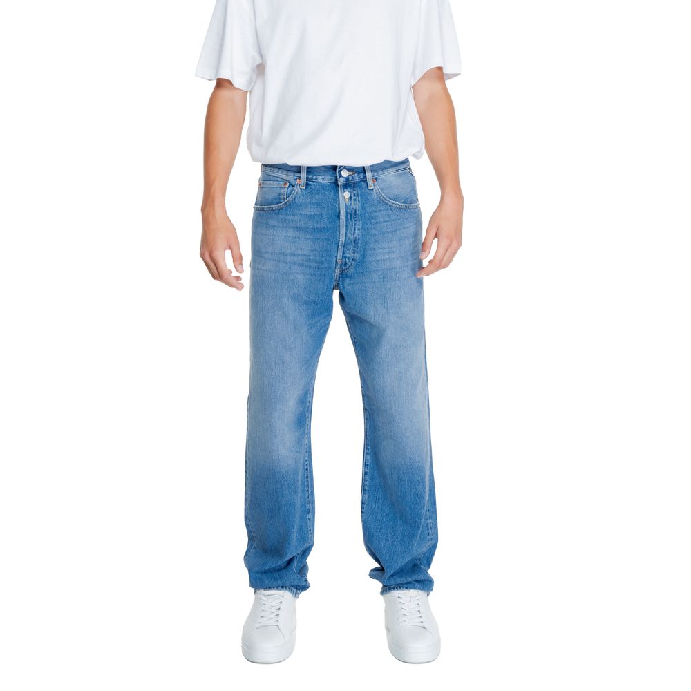 Blue Cotton Relaxed Fit Jean - ventzia