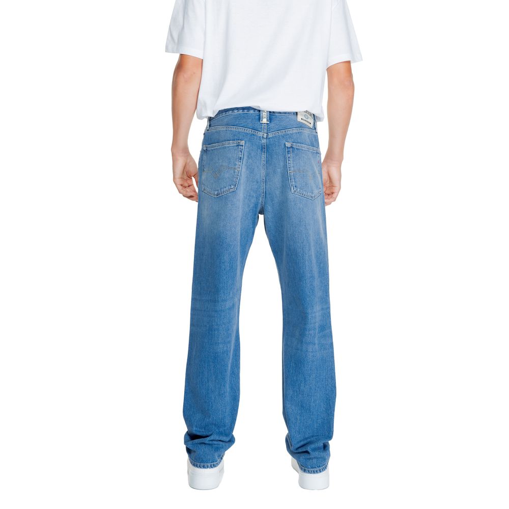 Blue Cotton Relaxed Fit Jean - ventzia