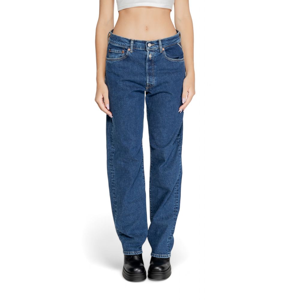Blue Cotton Mom Jean - ventzia