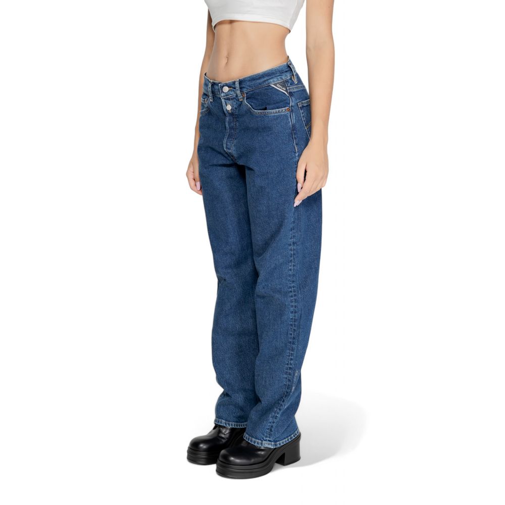 Blue Cotton Mom Jean - ventzia