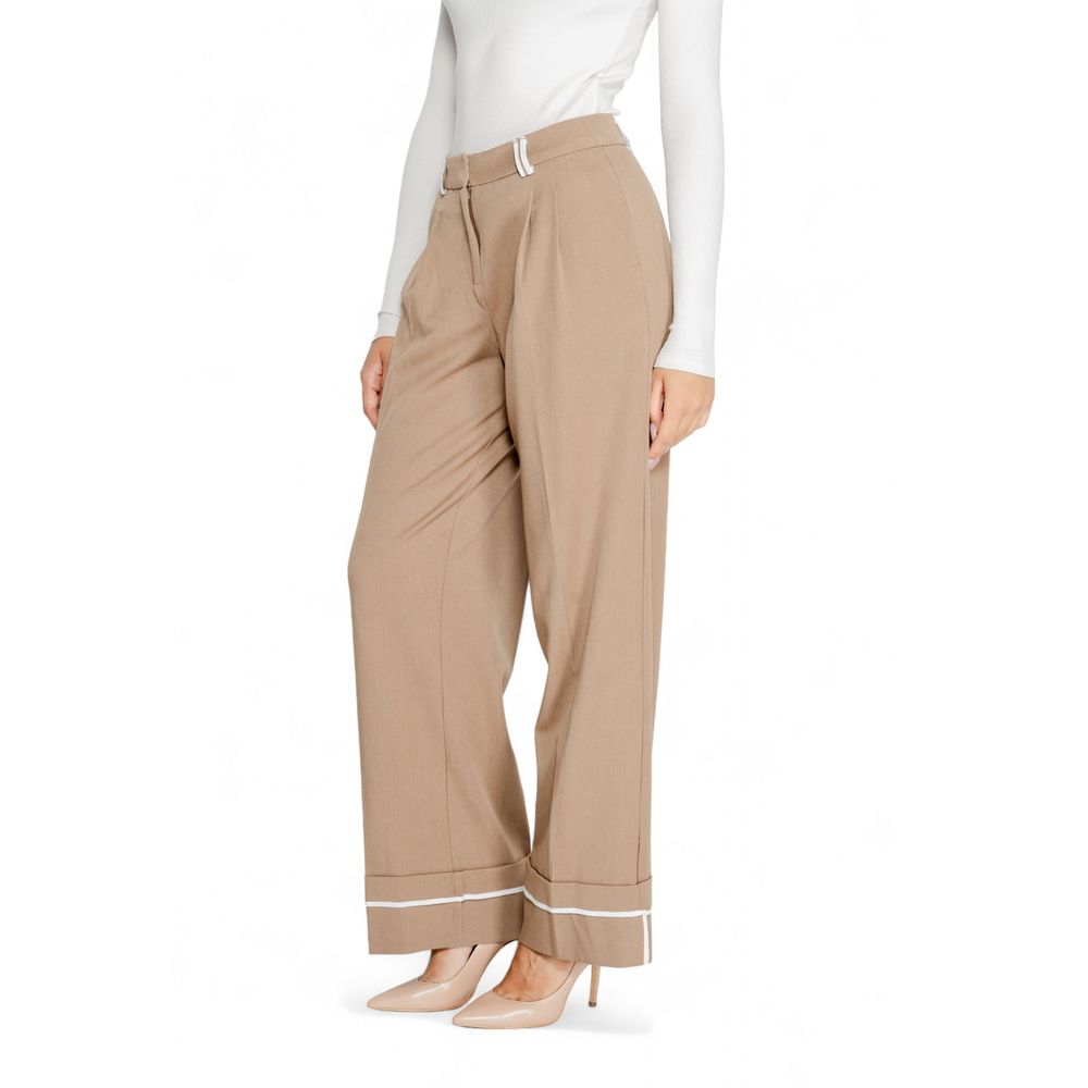 Brown Recycled Polyester Pant - ventzia