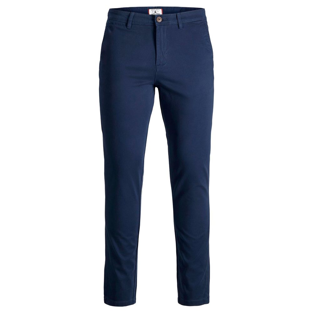 Blue Cotton Skinny Pant - ventzia