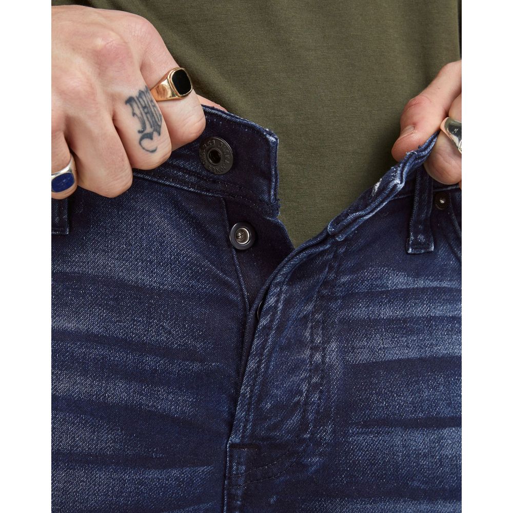 Blue Cotton Relaxed Fit Jean