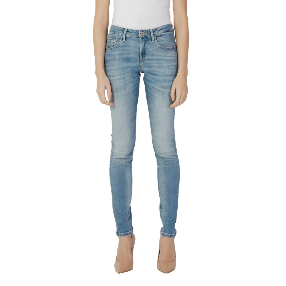 Blue Cotton Skinny Jeans