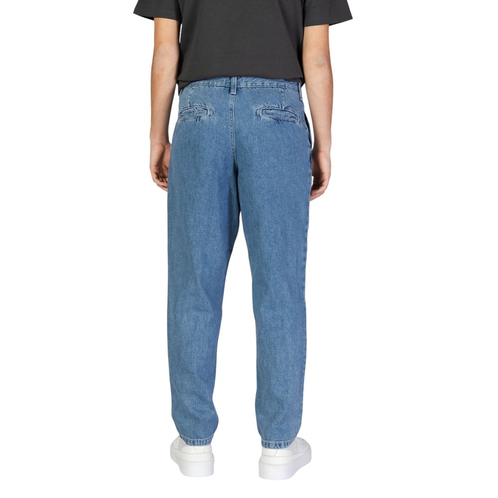 Blue Cotton Relaxed Fit Jean