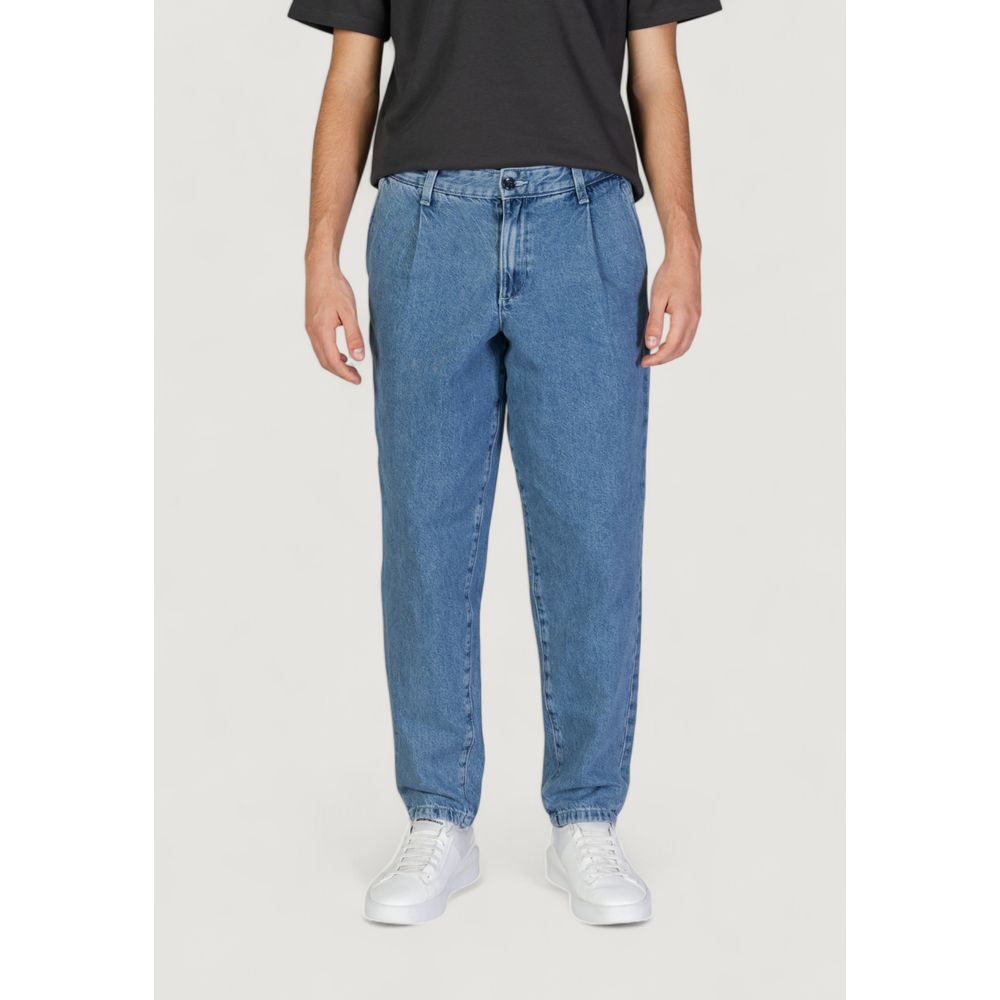 Blue Cotton Relaxed Fit Jean