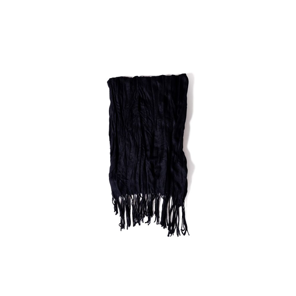 Black Polyester Scarf - ventzia