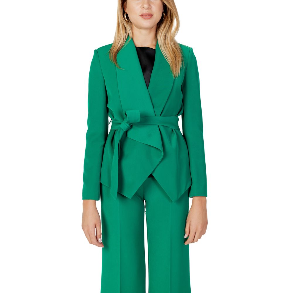 Green Polyester Blazer - ventzia