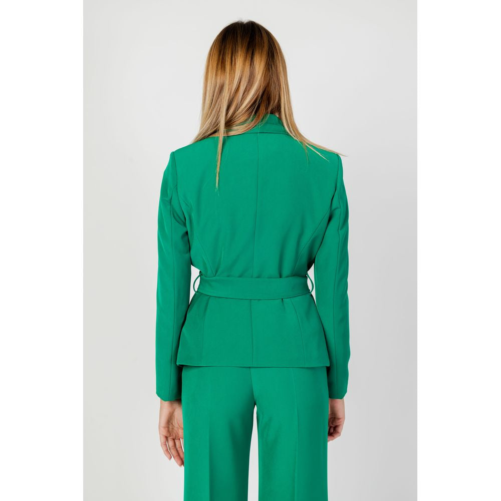 Green Polyester Blazer - ventzia