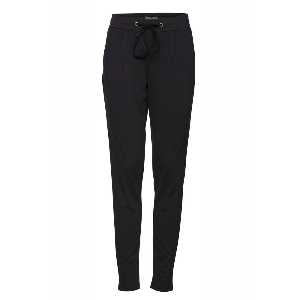 Black Polyester Pant - ventzia