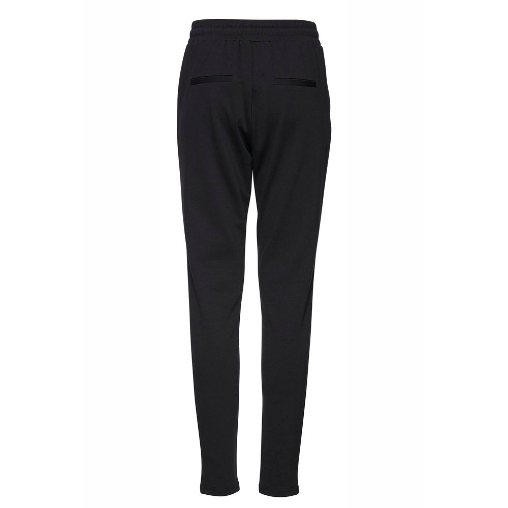 Black Polyester Pant - ventzia