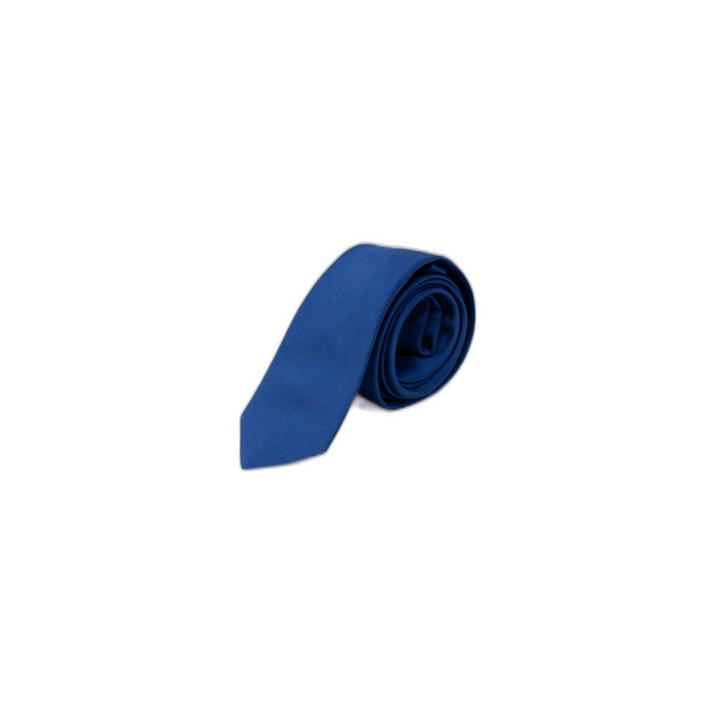 Blue Silk Ties And Formal Accessory - ventzia
