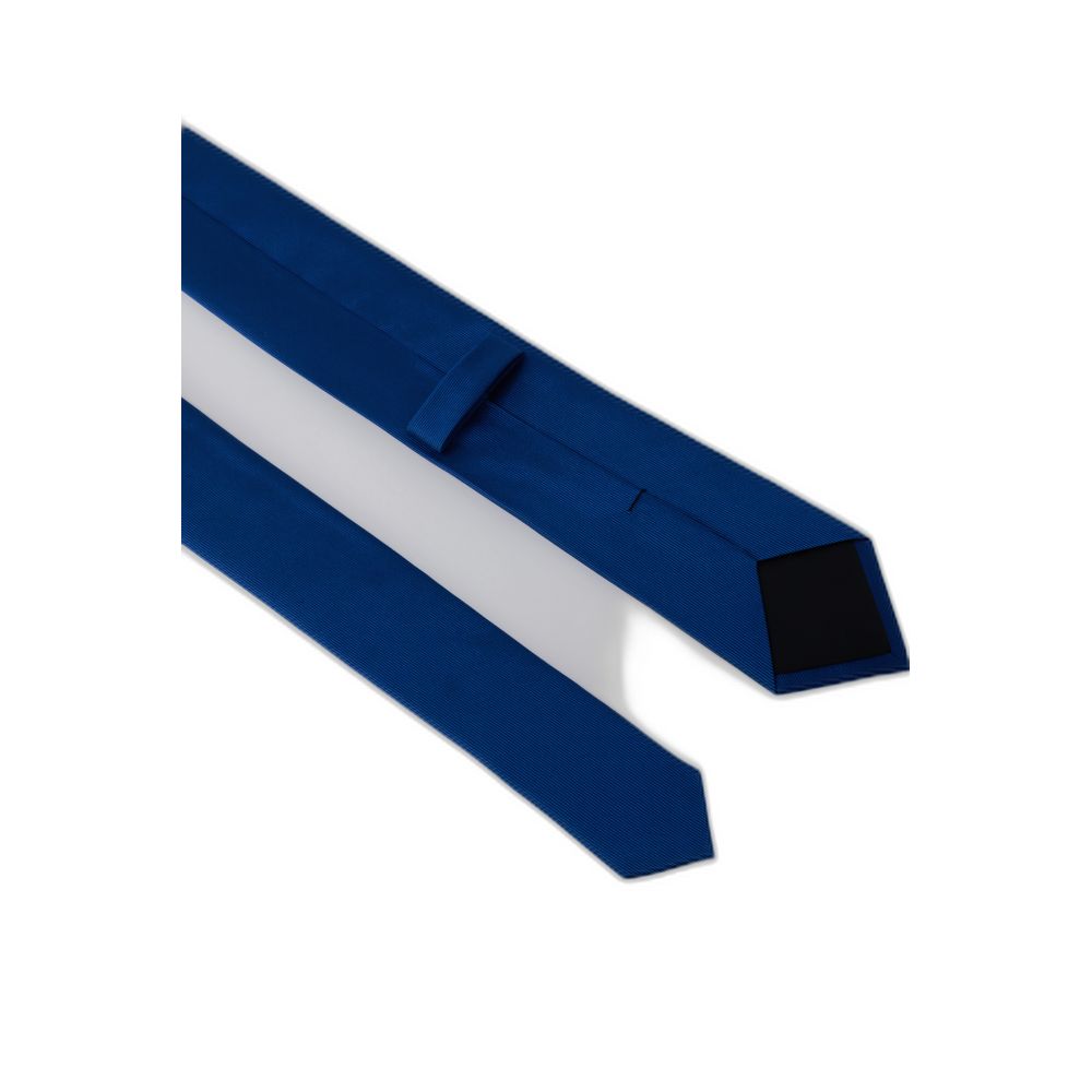 Blue Silk Ties And Formal Accessory - ventzia