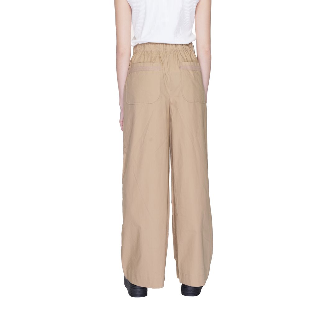 Beige Cotton Pant - ventzia