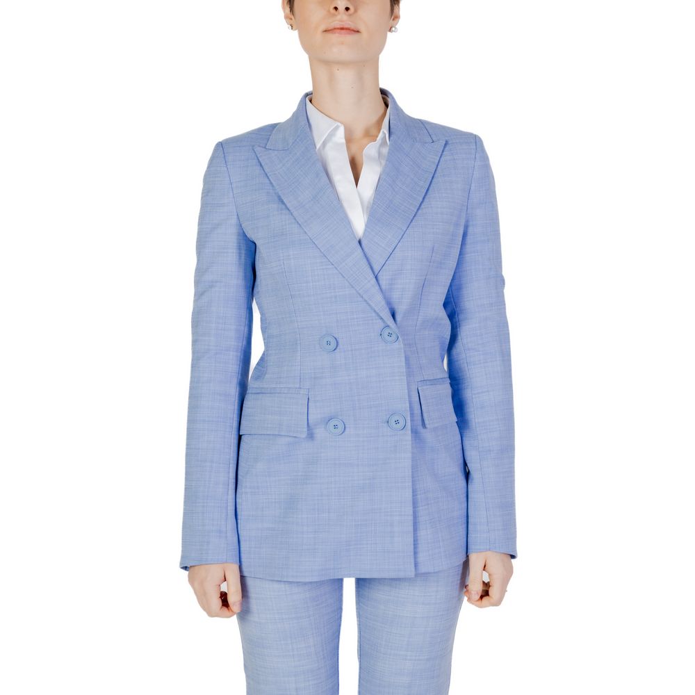 Blue Viscose Blazer - ventzia