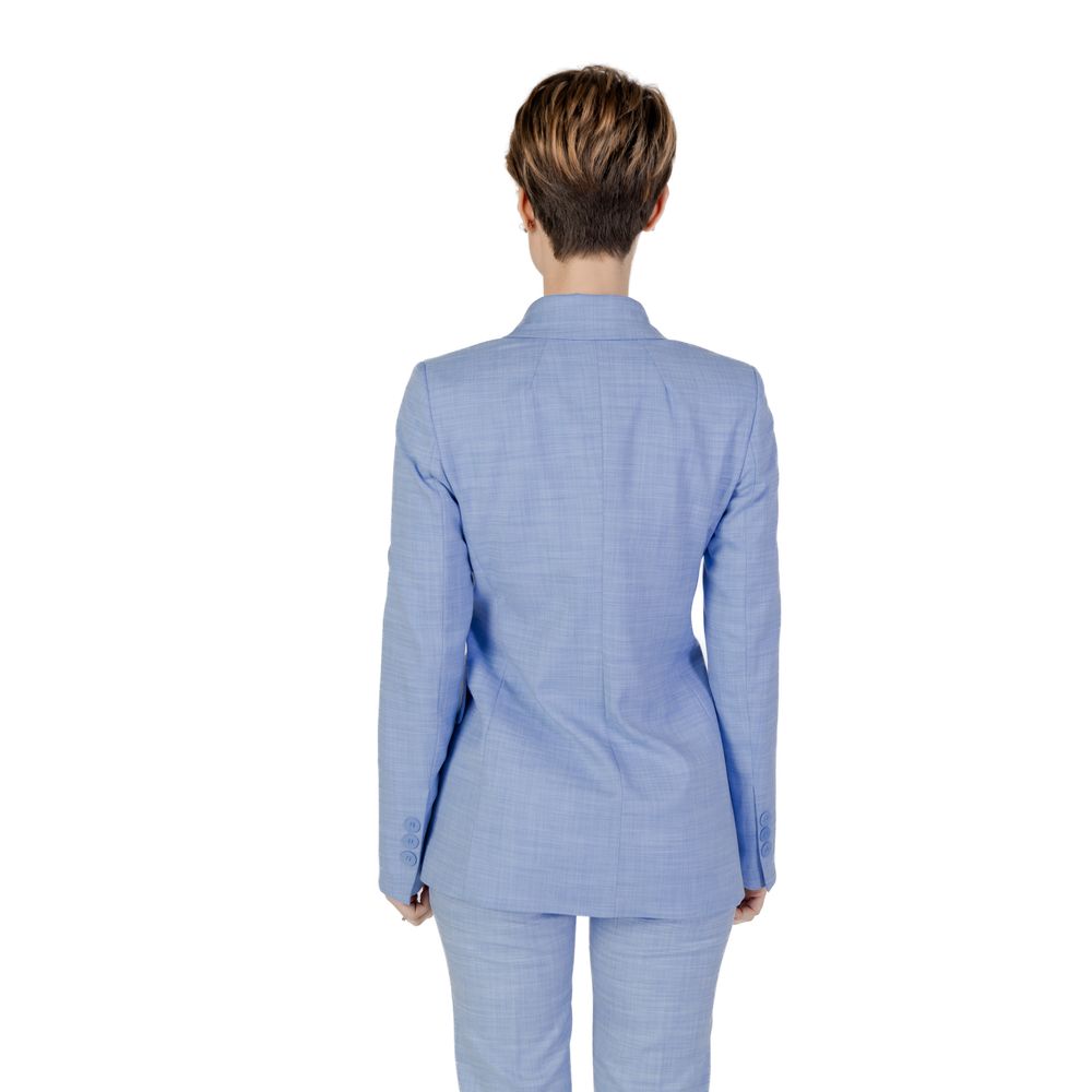 Blue Viscose Blazer - ventzia
