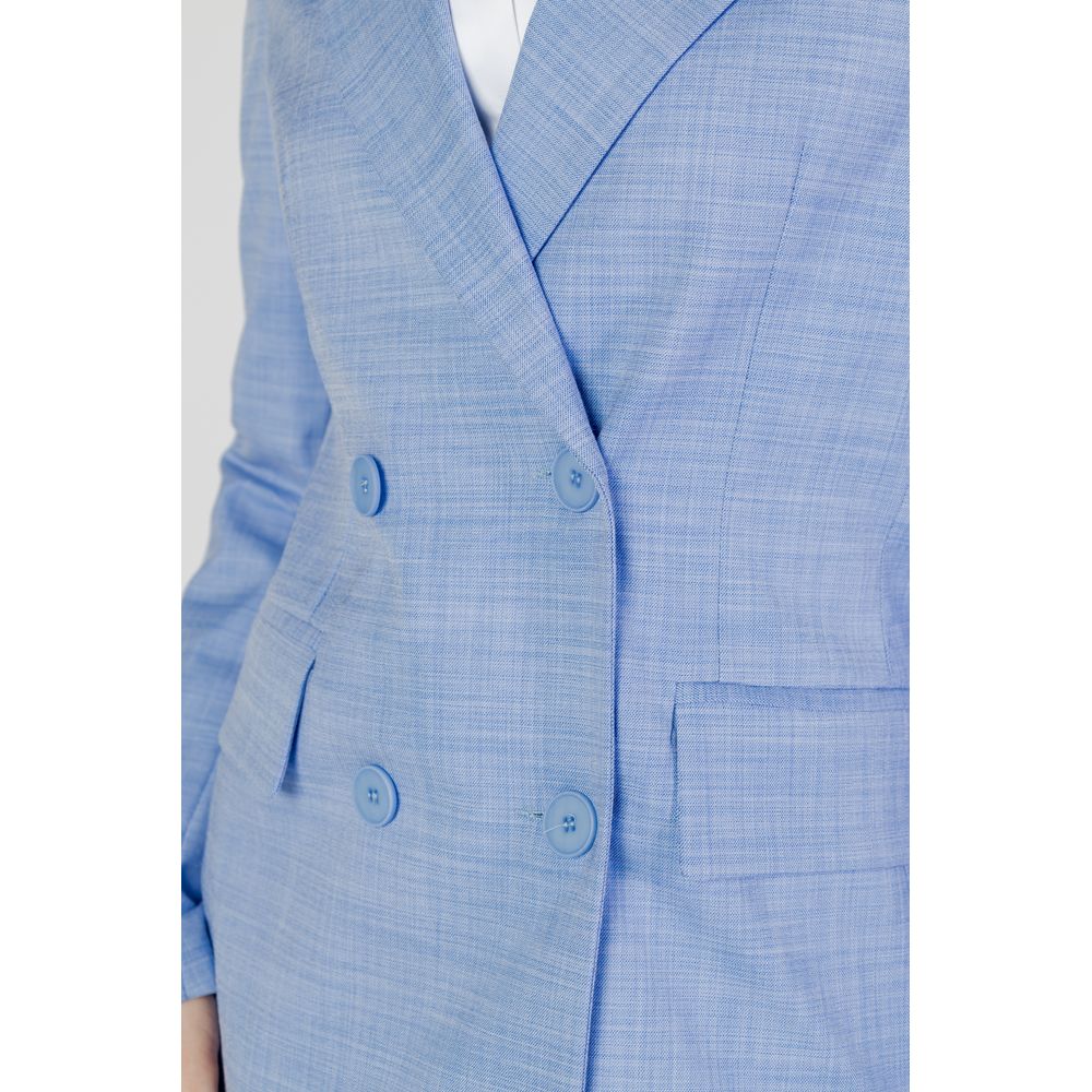 Blue Viscose Blazer - ventzia