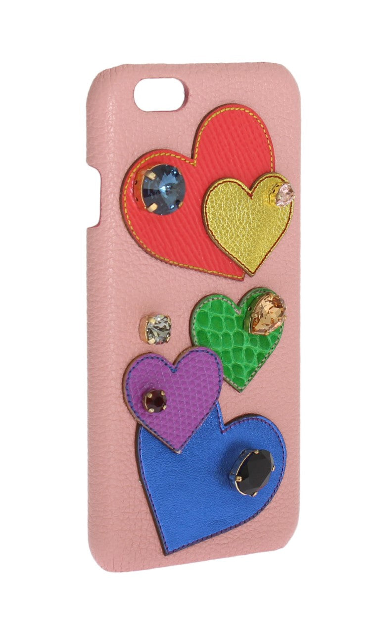 Chic Pink Leather Crystal iPhone Case - ventzia