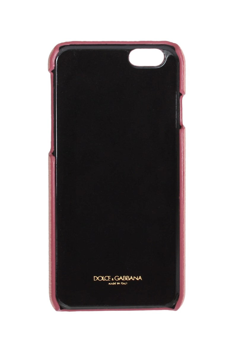 Chic Pink Leather Crystal iPhone Case - ventzia