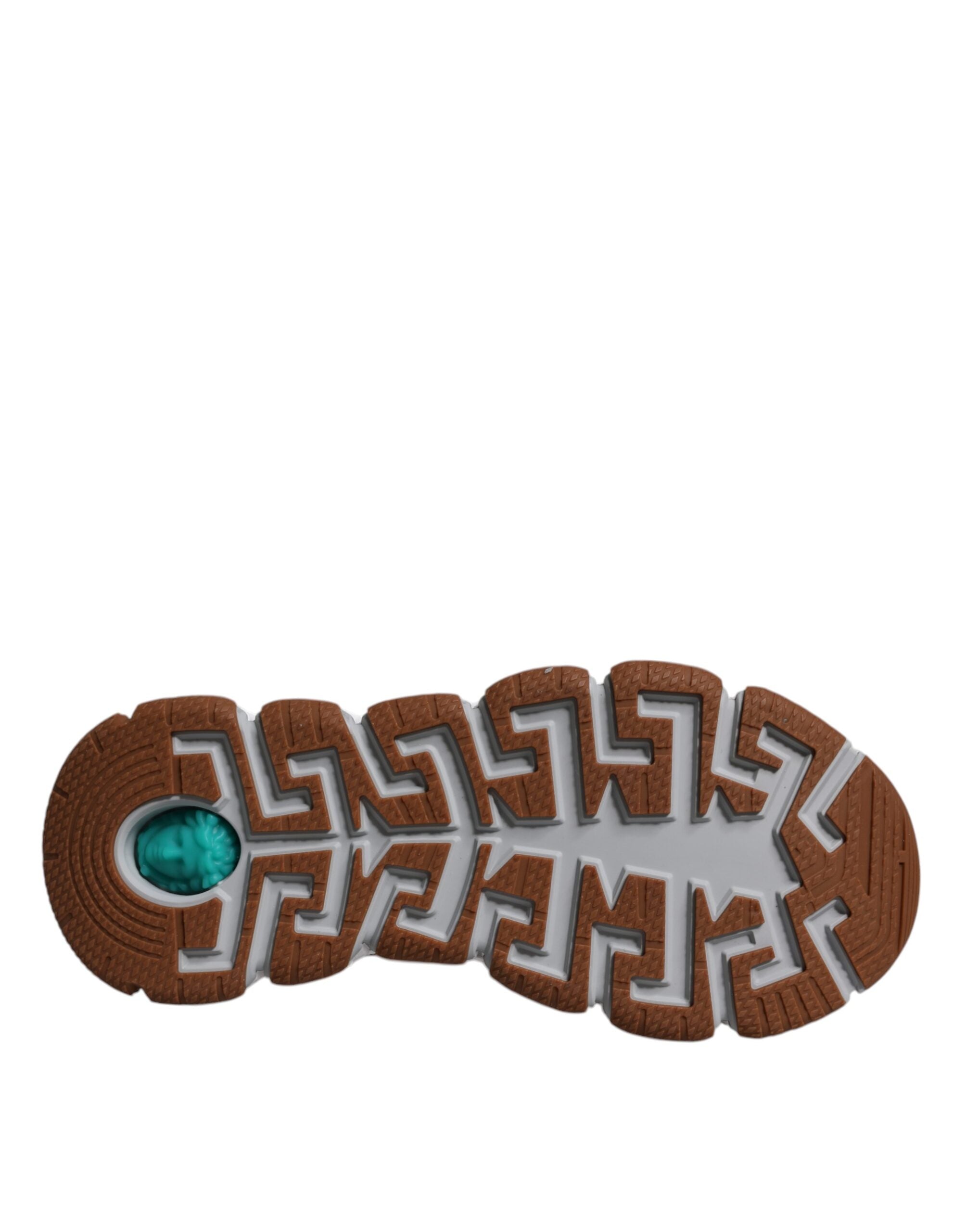 White Trigreca Barocco Print Low Top Sneakers Shoes - ventzia