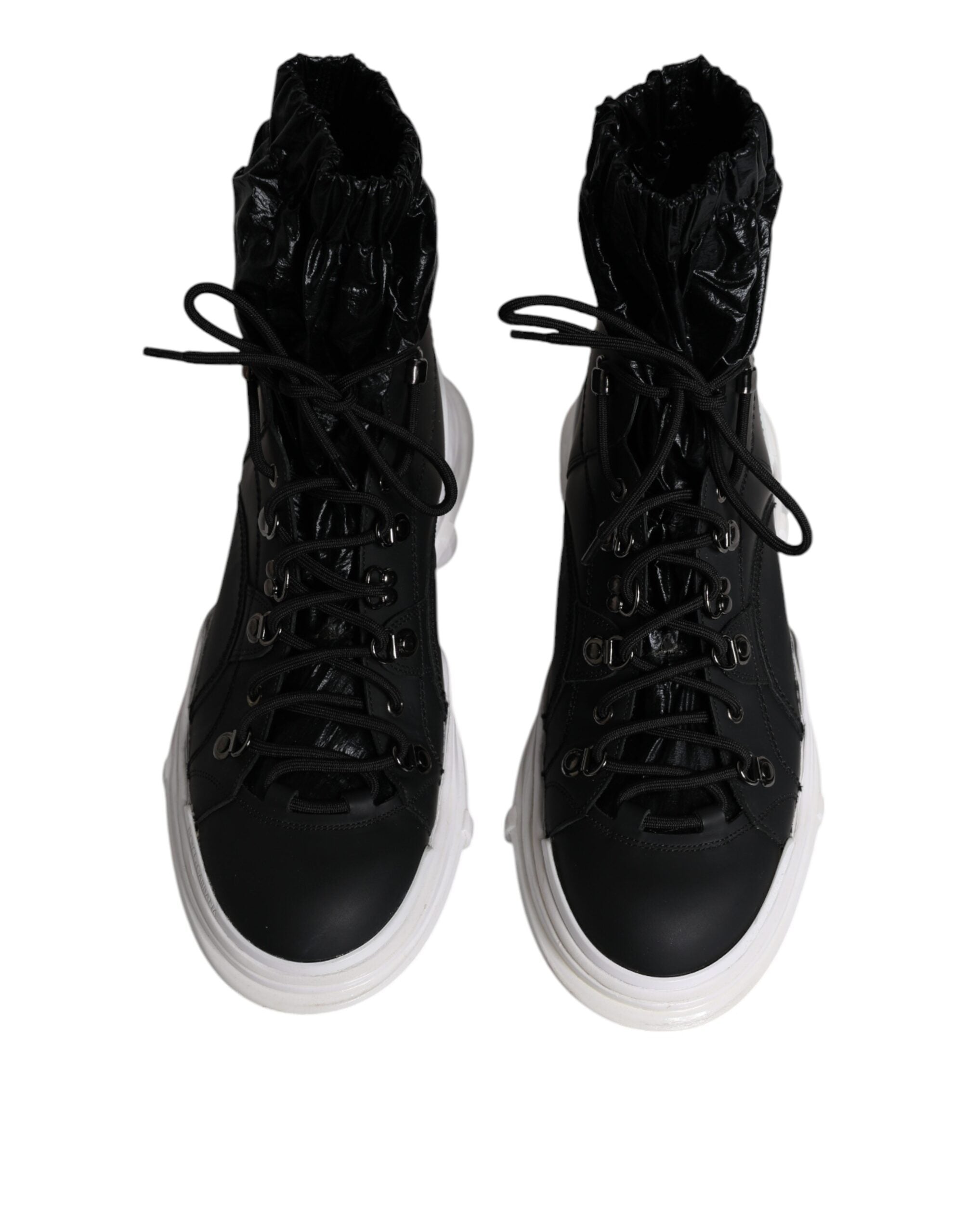 Black Nylon Galileo High Top Sneakers Shoes - ventzia