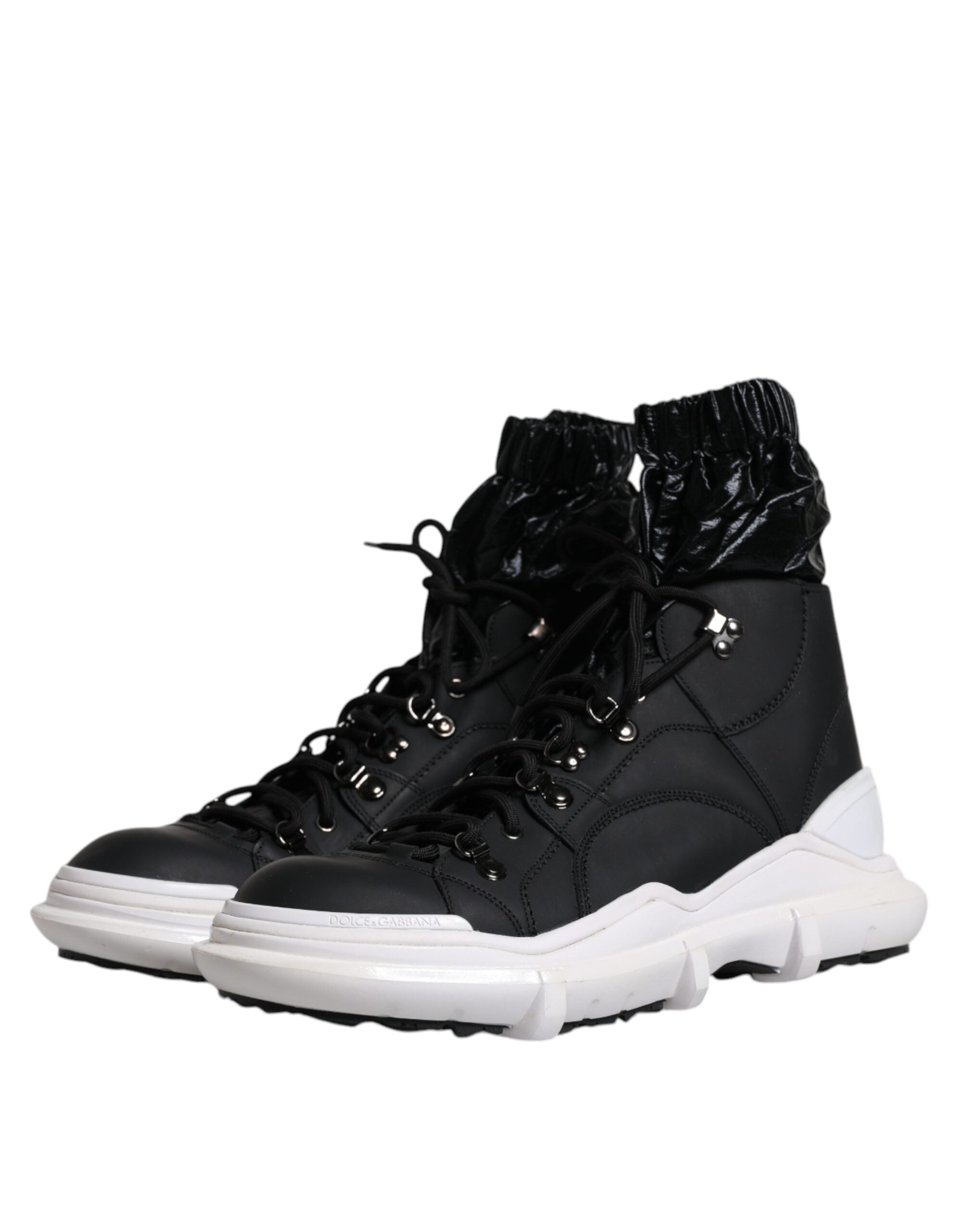 Black Nylon Galileo High Top Sneakers Shoes - ventzia