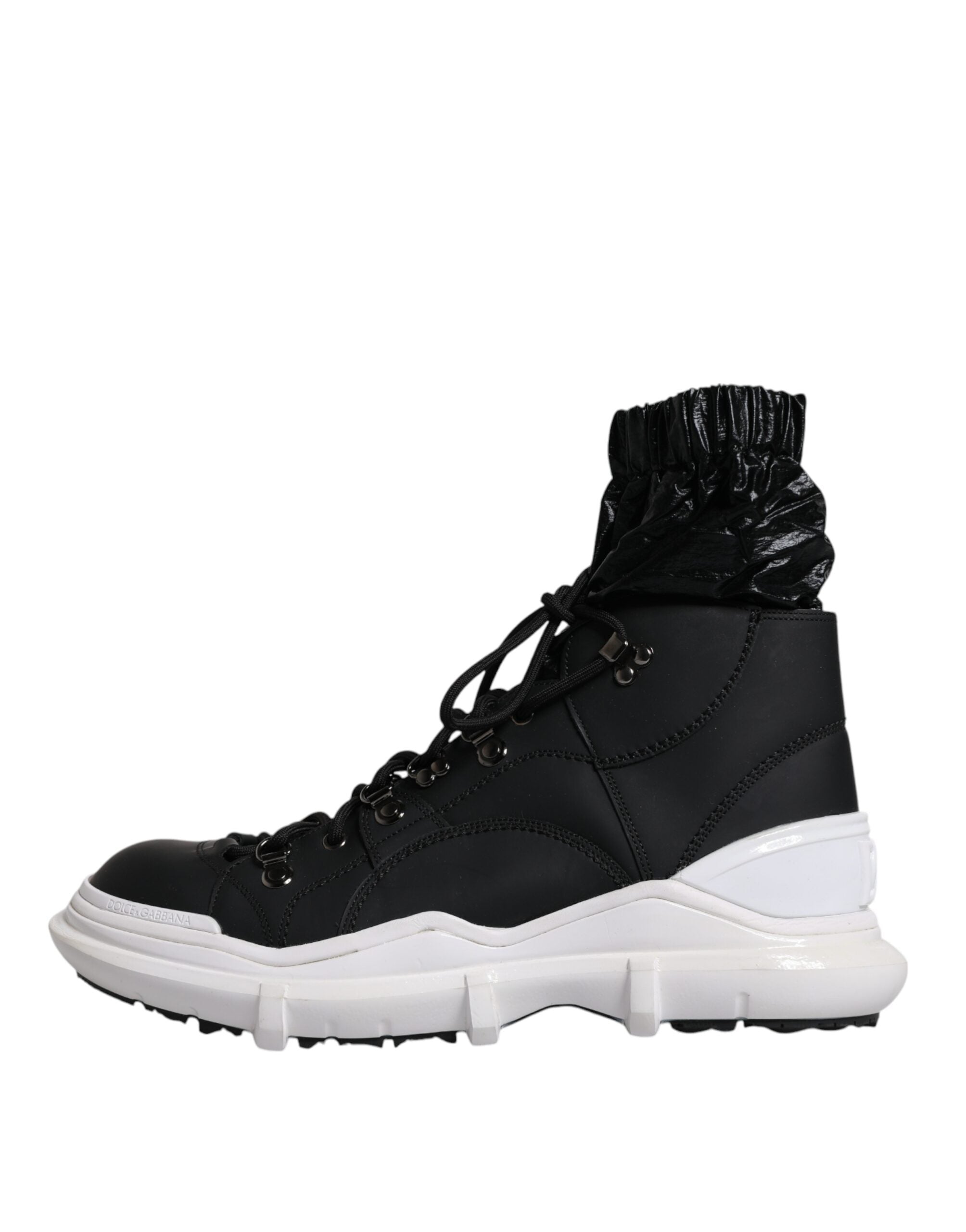 Black Nylon Galileo High Top Sneakers Shoes - ventzia