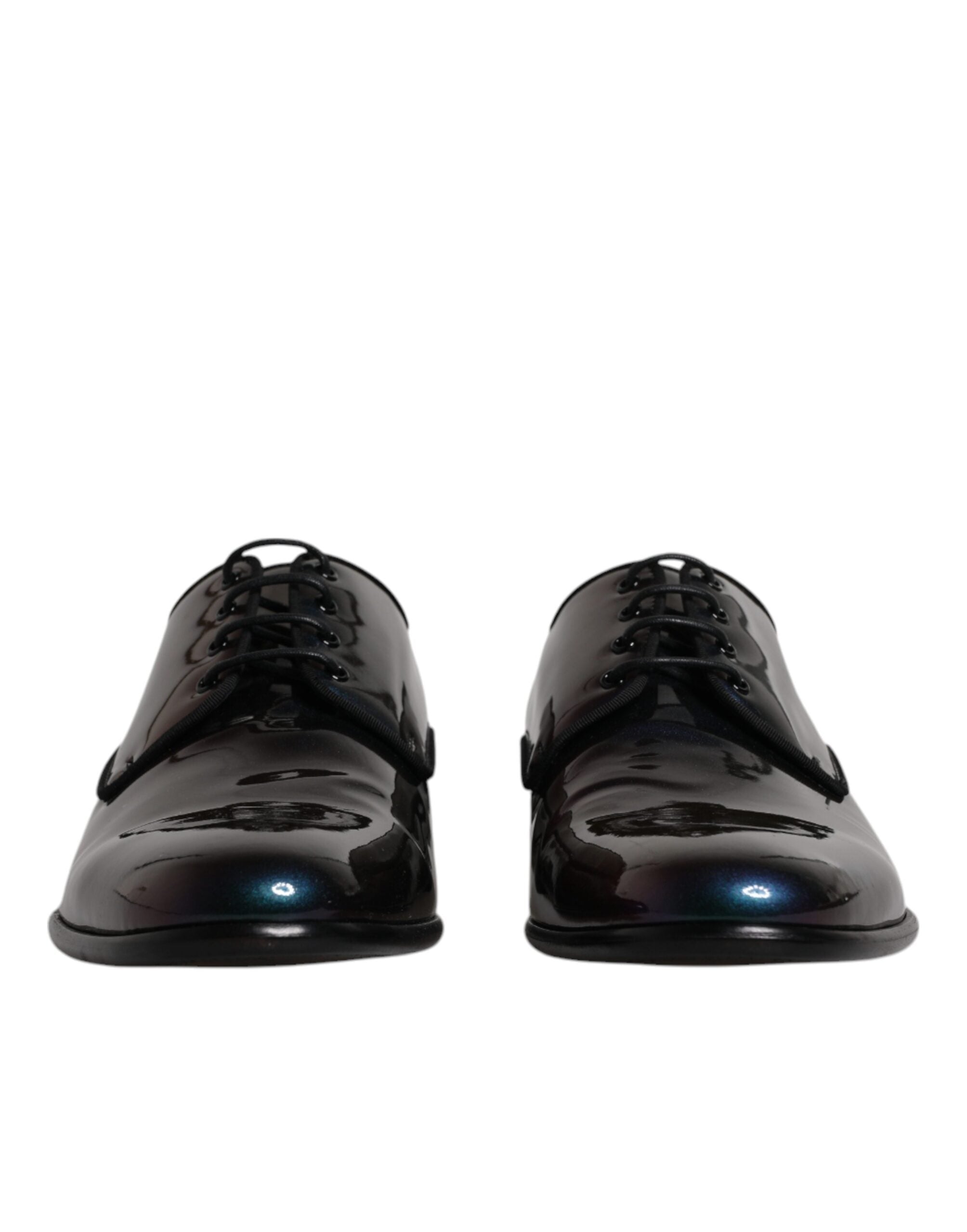 Peacock Patent Leather Derby Men Dress Shoes - ventzia