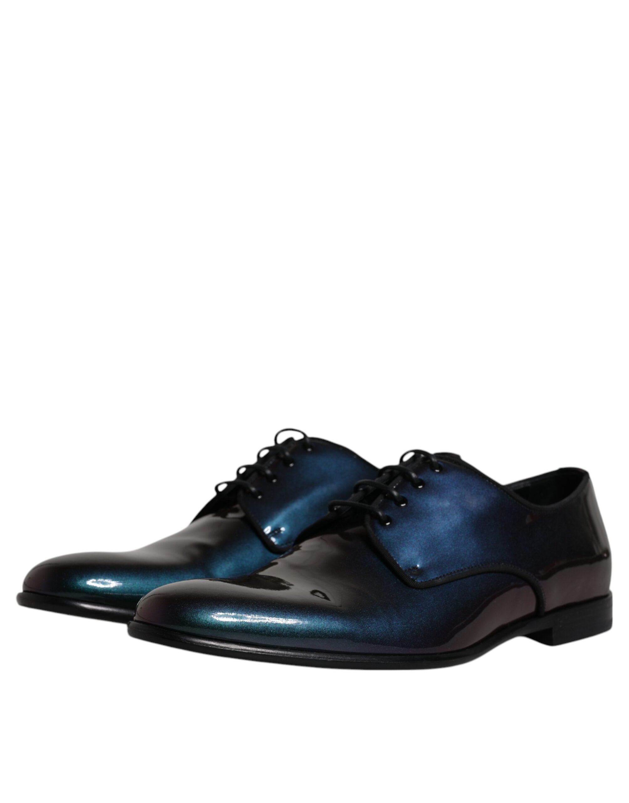 Peacock Patent Leather Derby Men Dress Shoes - ventzia