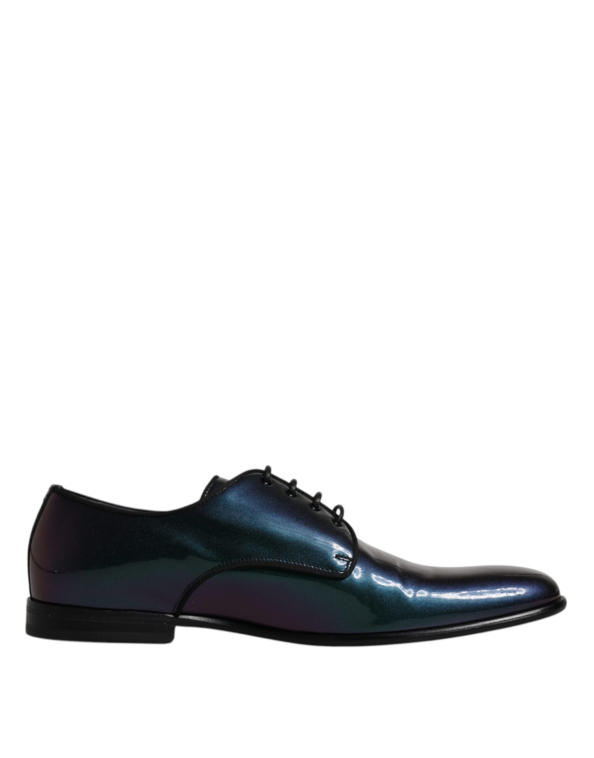 Peacock Patent Leather Derby Men Dress Shoes - ventzia