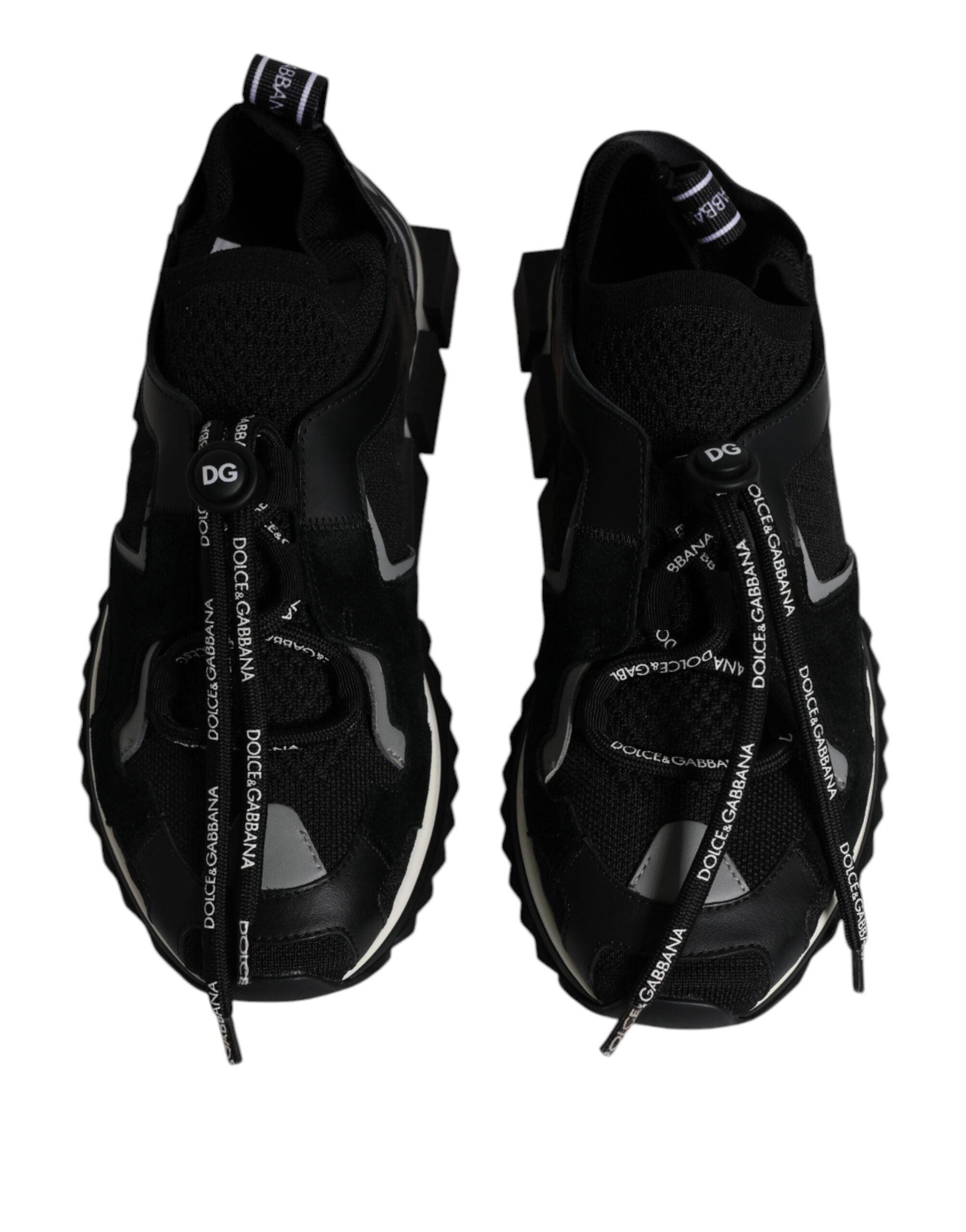Black White Logo Sorrento Mens Sneakers Shoes - ventzia