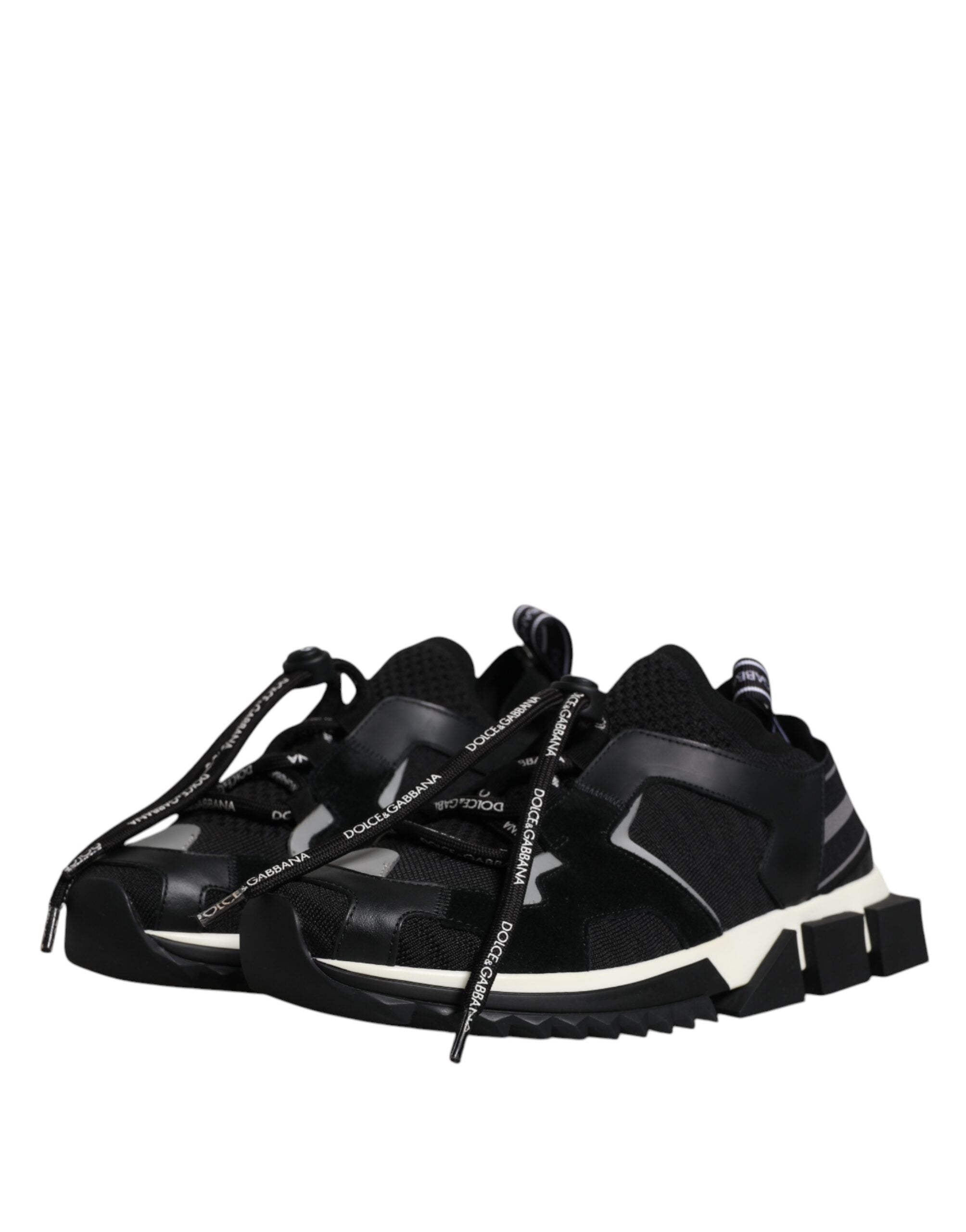 Black White Logo Sorrento Mens Sneakers Shoes - ventzia